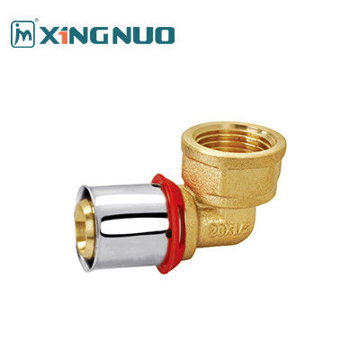 Медная Никельная компрессионная фитинга для газовых СМИ Al Pex Fittings Красный цвет 1/2